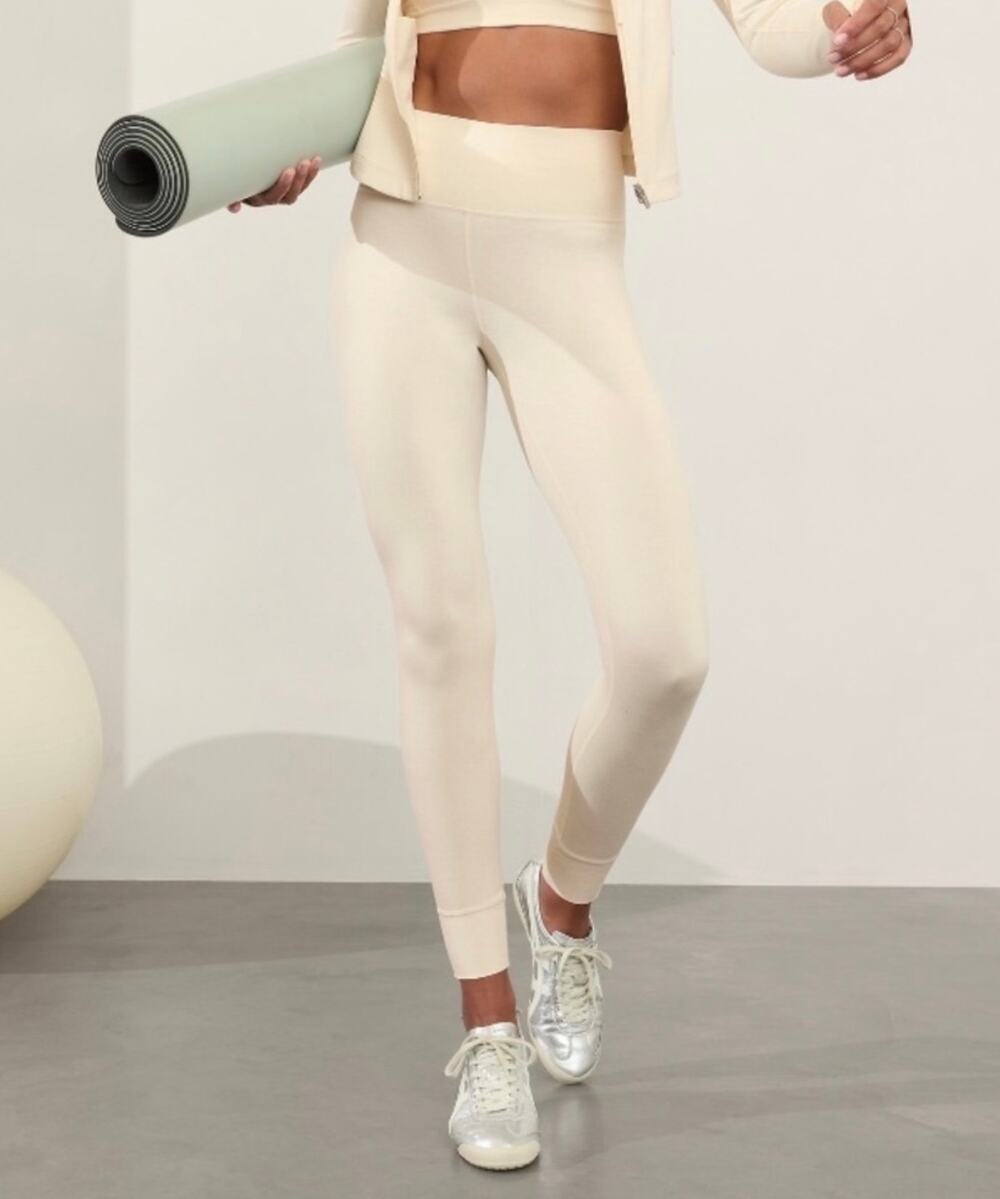 Athleta SoftLuxe Leggings Ultra Soft High Rise Tight Womens Small Bone Heather